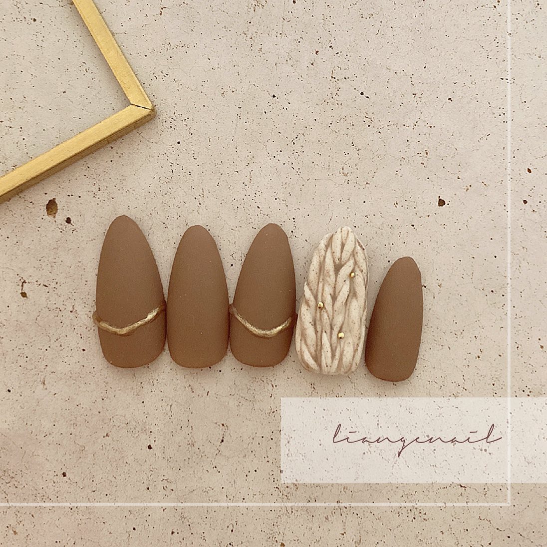 #リアンジェネイル,#柏ネイル,#ネイル,#ニットネイル,#冬ネイル,#マットネイル,#トレンドネイルのネイルデザイン