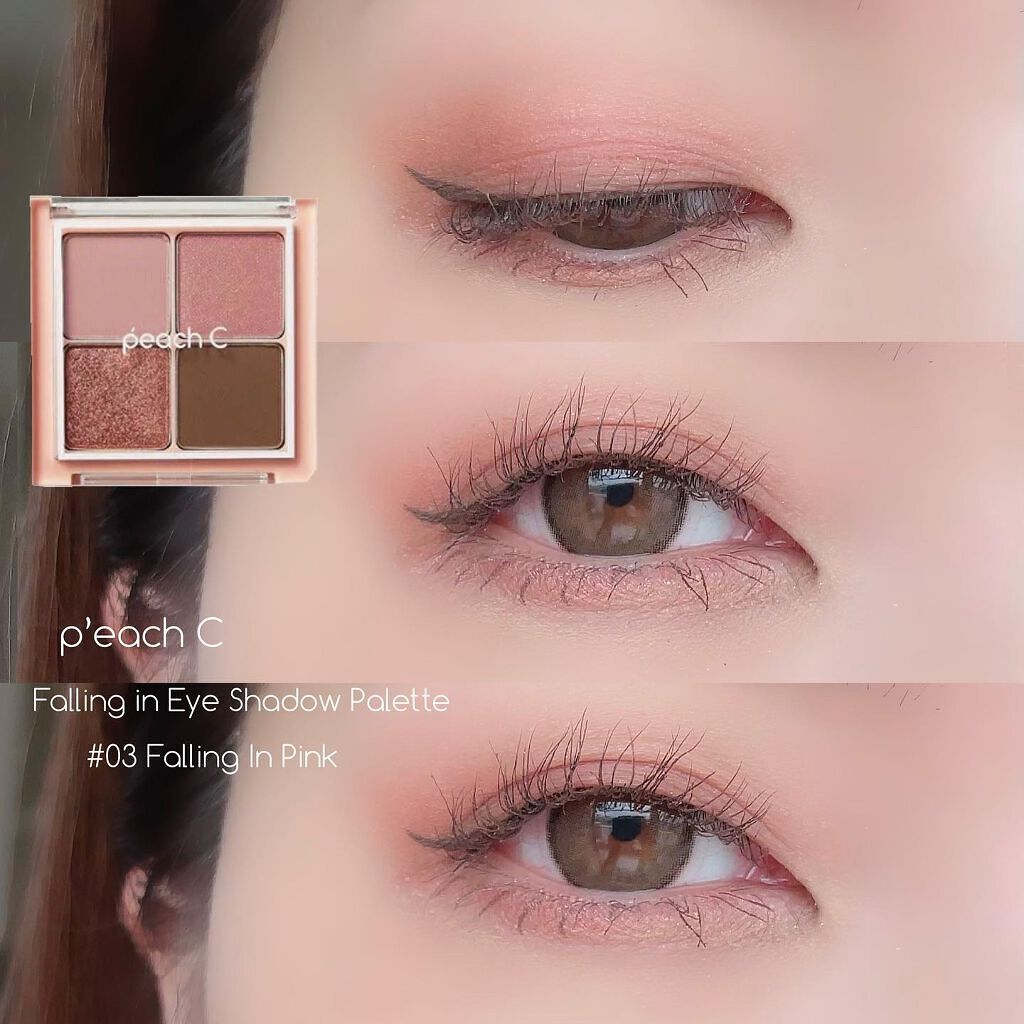 フォーリング イン アイシャドウ パレット 03 フォーリングインピンク/Peach C/アイシャドウパレットを使ったクチコミ（1枚目）