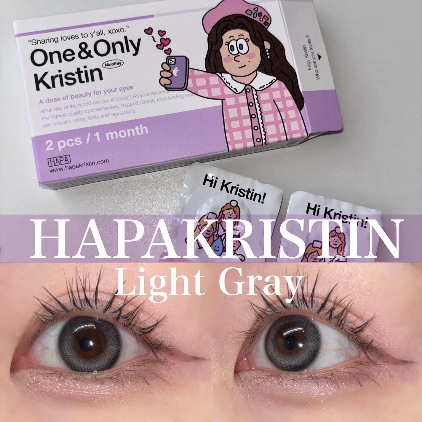 One & Only Kristin/Hapa kristin/カラーコンタクトレンズを使ったクチコミ(1枚目)