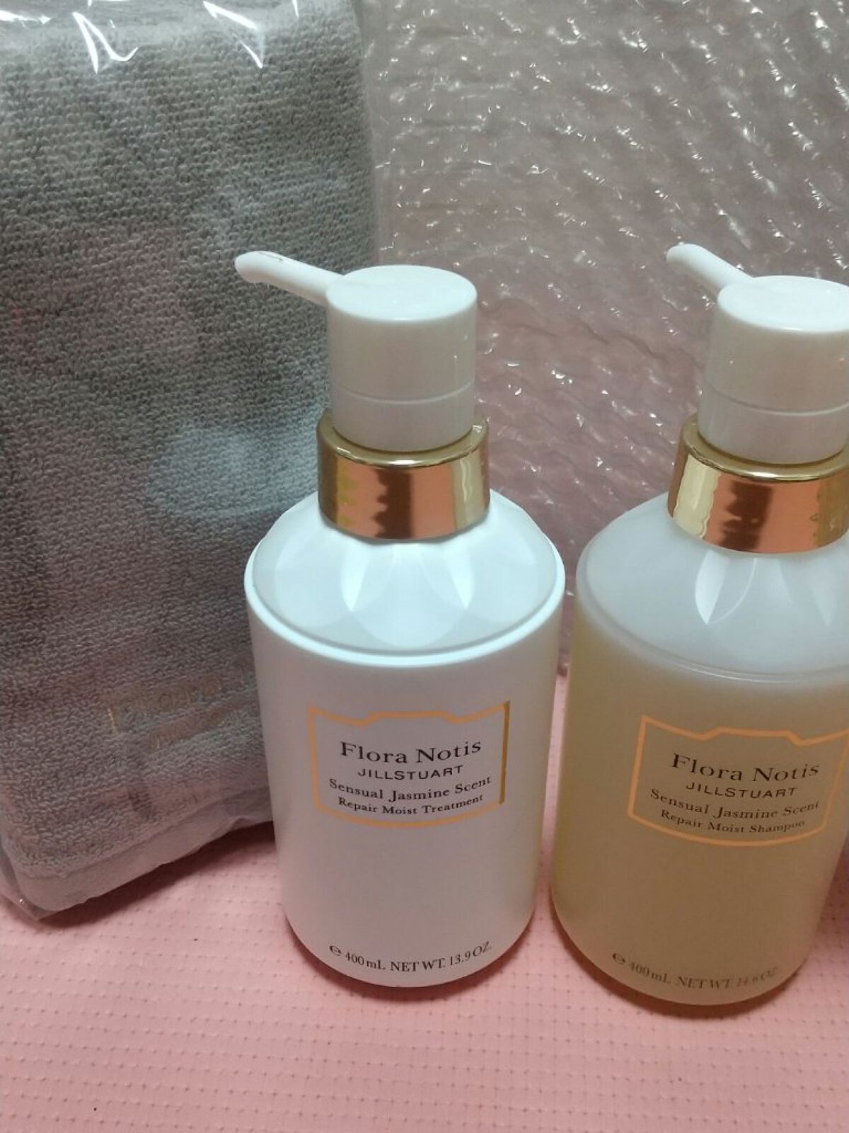 センシュアルジャスミン リペアモイストシャンプー / リペアモイストトリートメント シャンプー本体/Flora Notis JILL STUART/市販シャンプーを使ったクチコミ（1枚目）