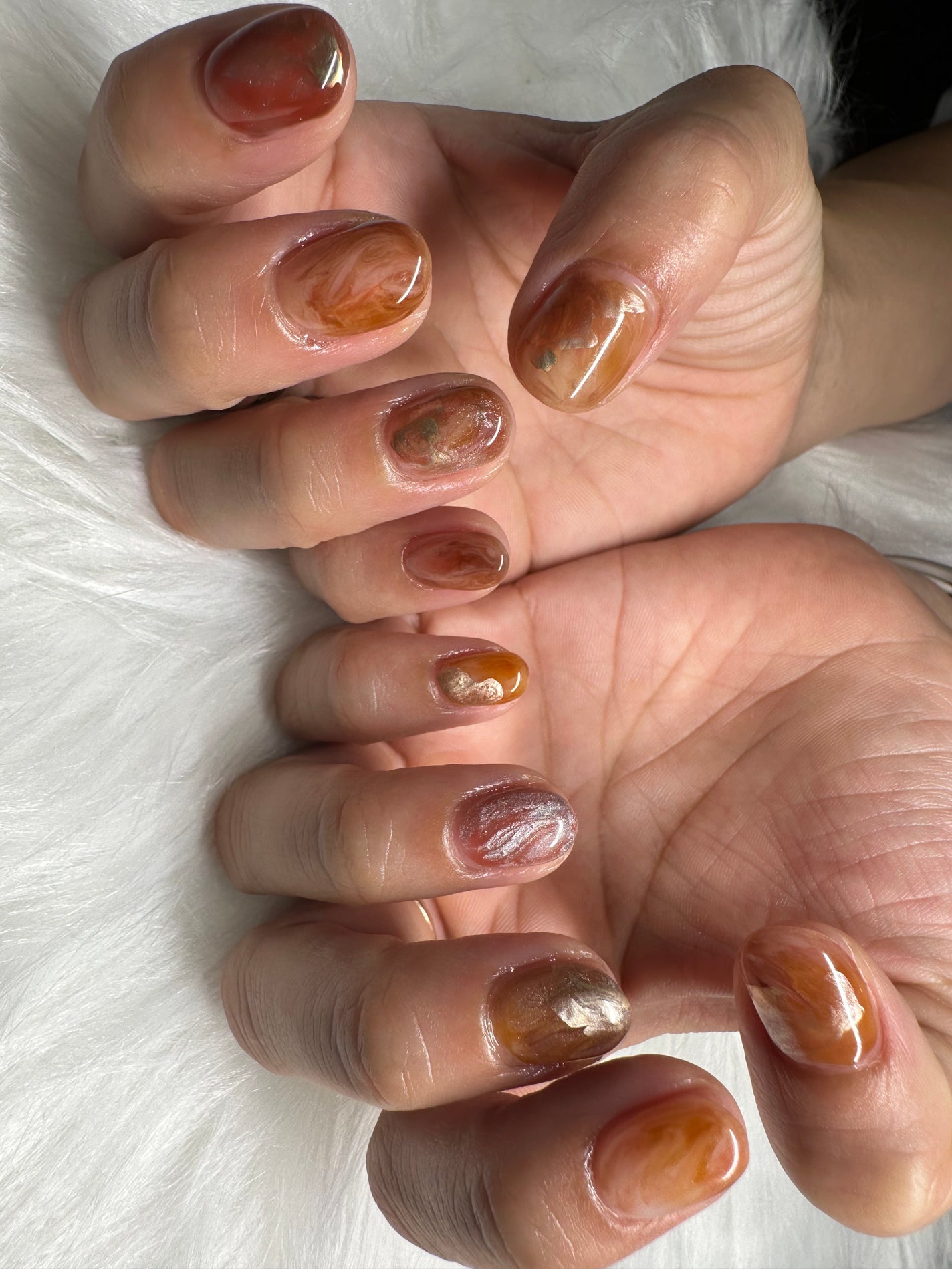 ちゃーん♡ on LIPS 「#ジェルネイルデザイン#ジェルネイル#ニュアンスネイル#マーブ..」(2枚目)