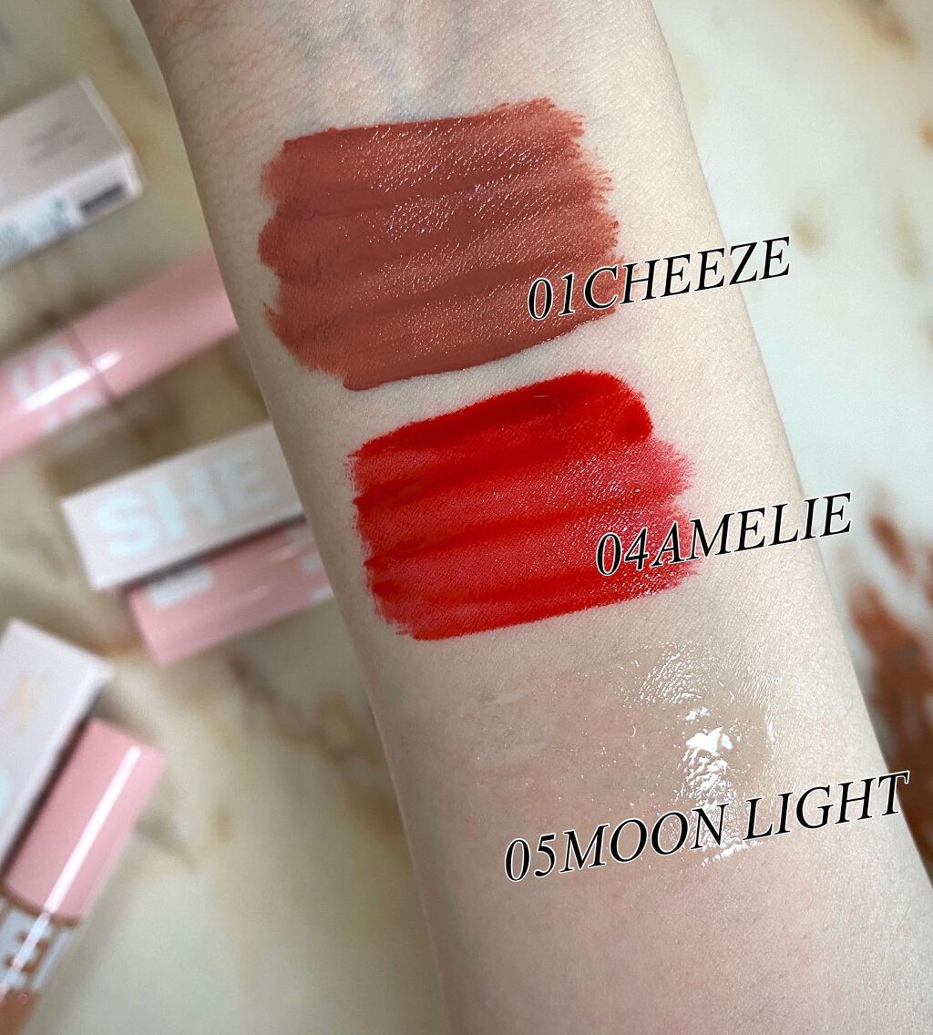 フラッフィリップティント/BLESSED MOON/リップティントを使ったクチコミ（2枚目）