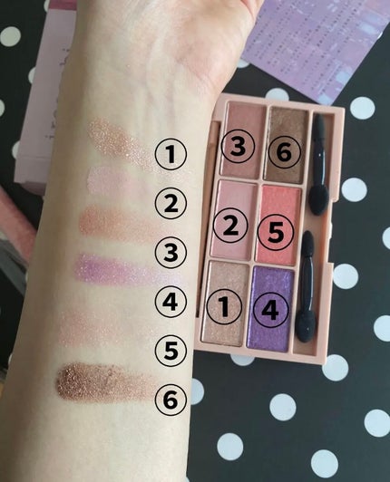 イロアソビ 6色アイパレット/iroasobi/アイシャドウパレットを使ったクチコミ(4枚目)