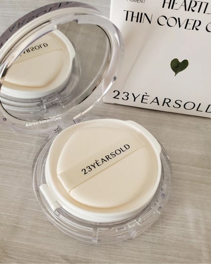 ハートリーフシーンカバークッション/23years old/クッションファンデーションを使ったクチコミ(2枚目)
