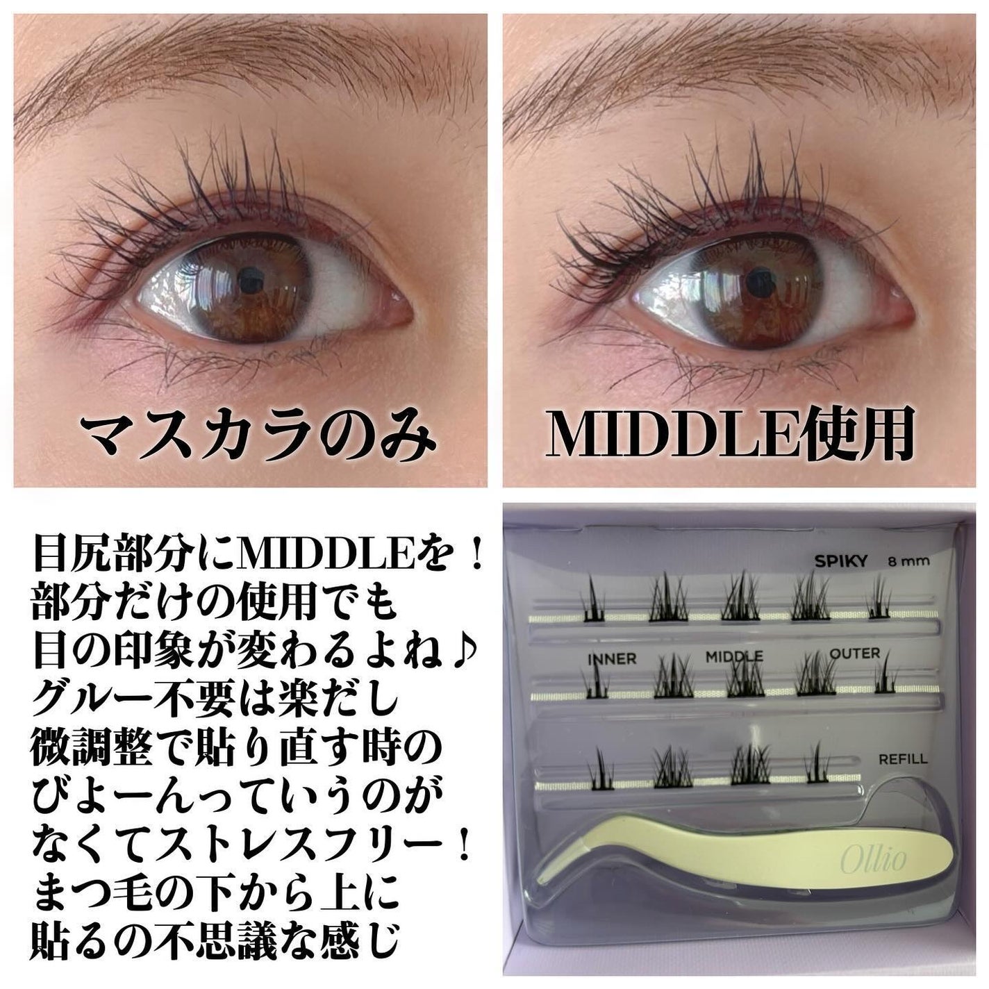 オーリオ初回キット Spiky/ollio/メイクアップキットを使ったクチコミ(3枚目)