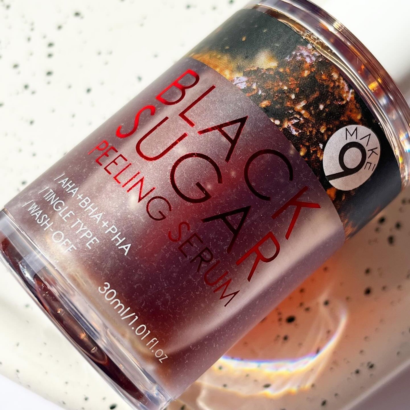 ブラックシュガーピーリングセラム/MAKE9/美容液を使ったクチコミ(2枚目)