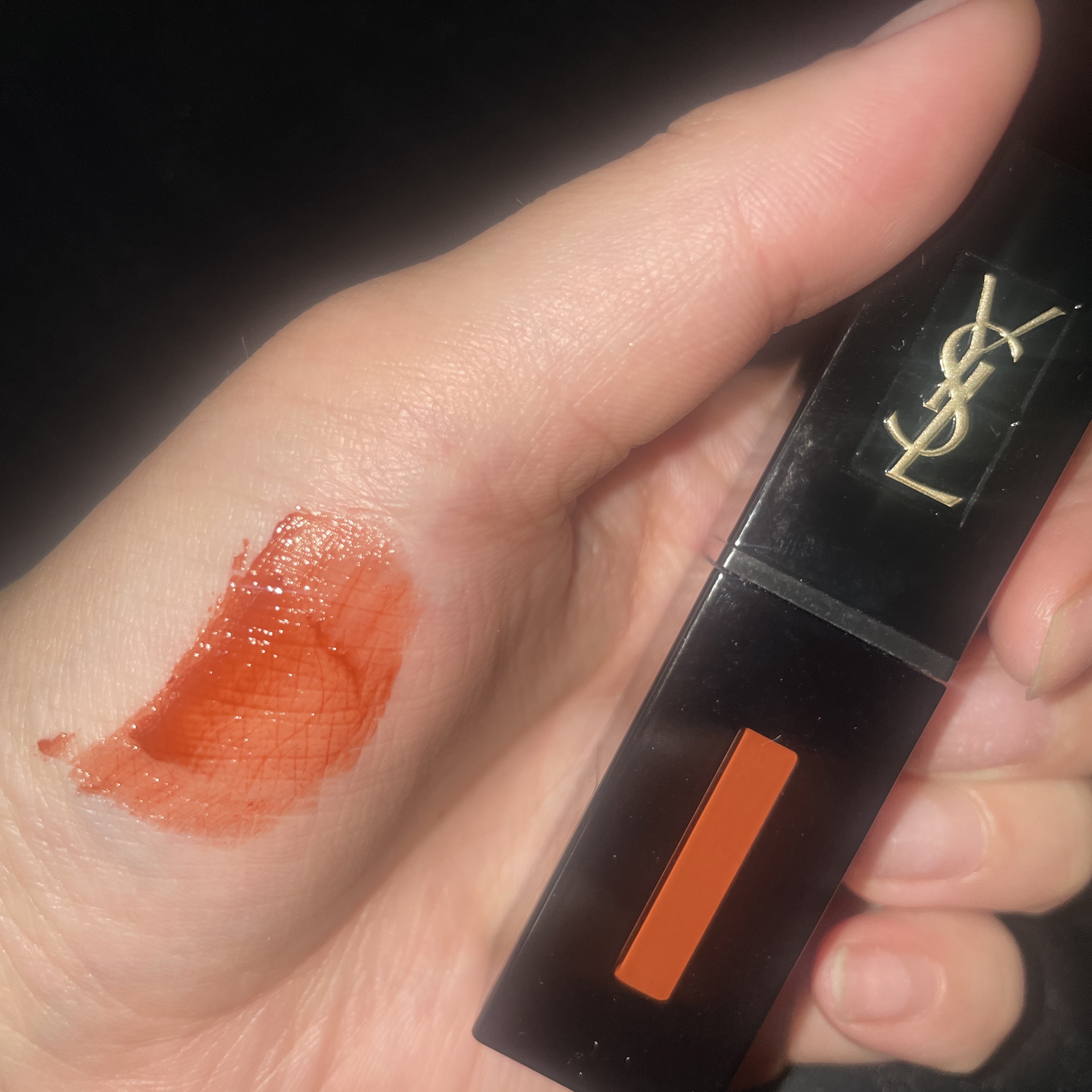 ルージュ ピュールクチュール ヴェルニ ヴィニルクリーム No.440 ローズプレイヤー/YVES SAINT LAURENT BEAUTE/口紅を使ったクチコミ（1枚目）