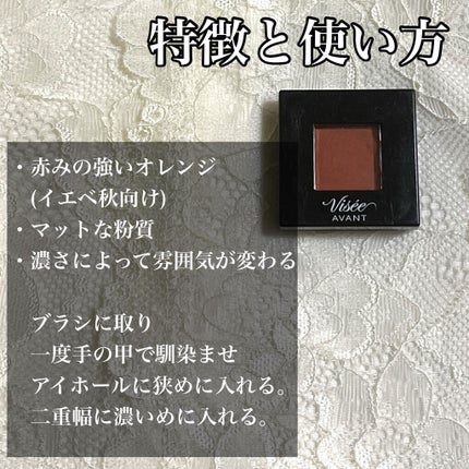 ヴィセ アヴァン シングルアイカラー/Visée/単色アイシャドウを使ったクチコミ(2枚目)