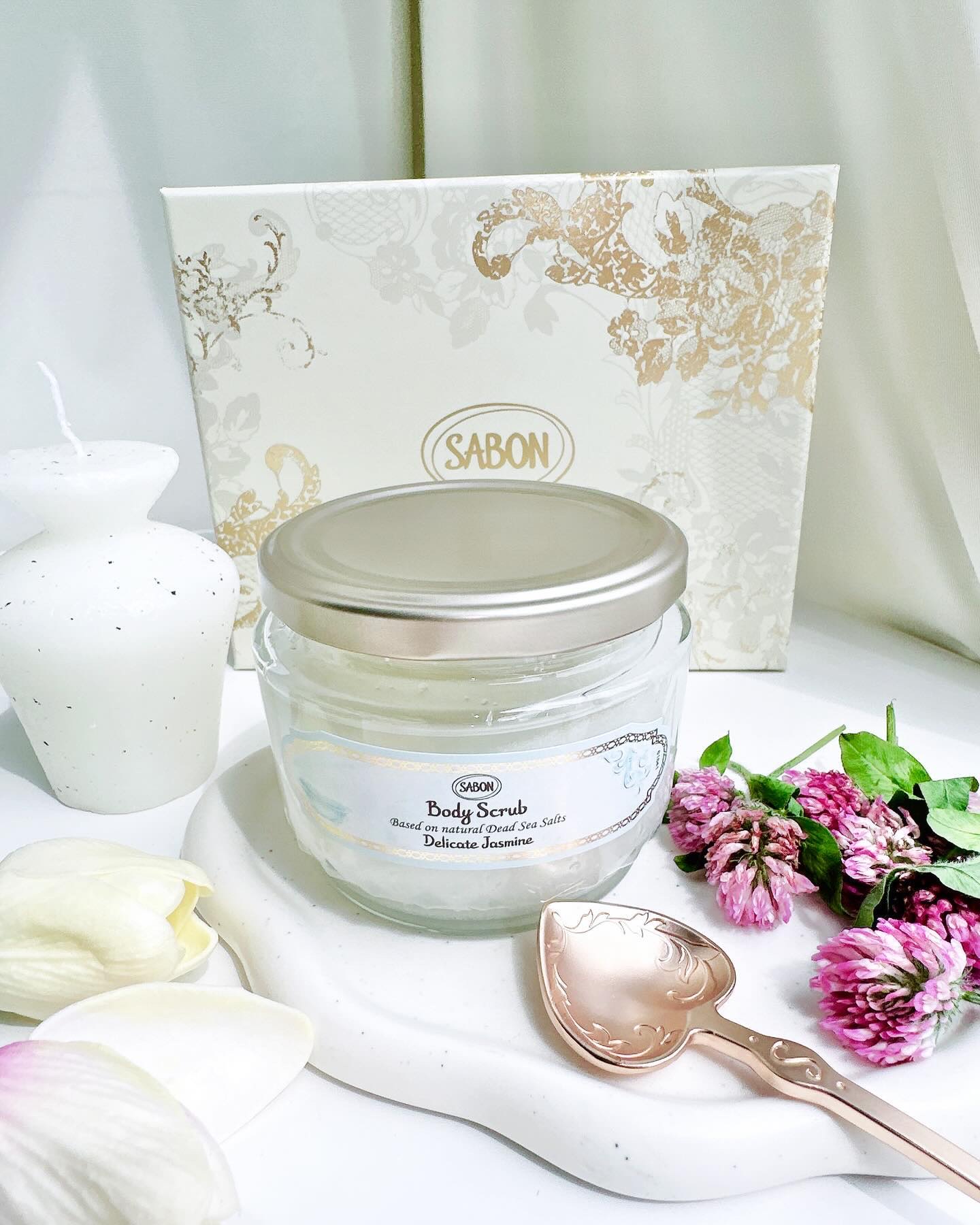 ボディスクラブ デリケート・ジャスミン/SABON/ボディスクラブを使ったクチコミ（2枚目）