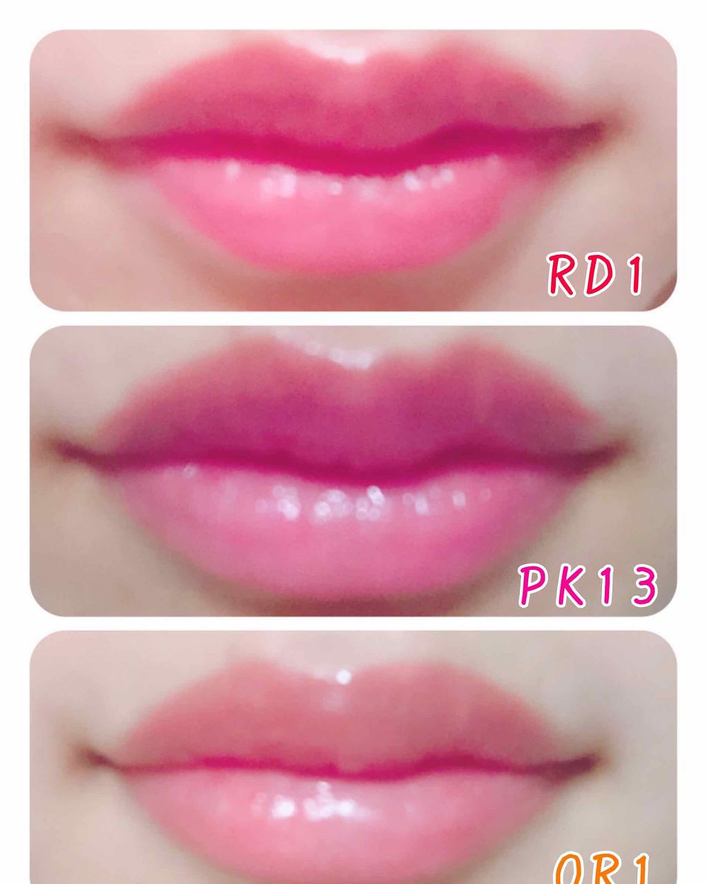 ラスティンググロスリップ/CEZANNE/口紅を使ったクチコミ(3枚目)