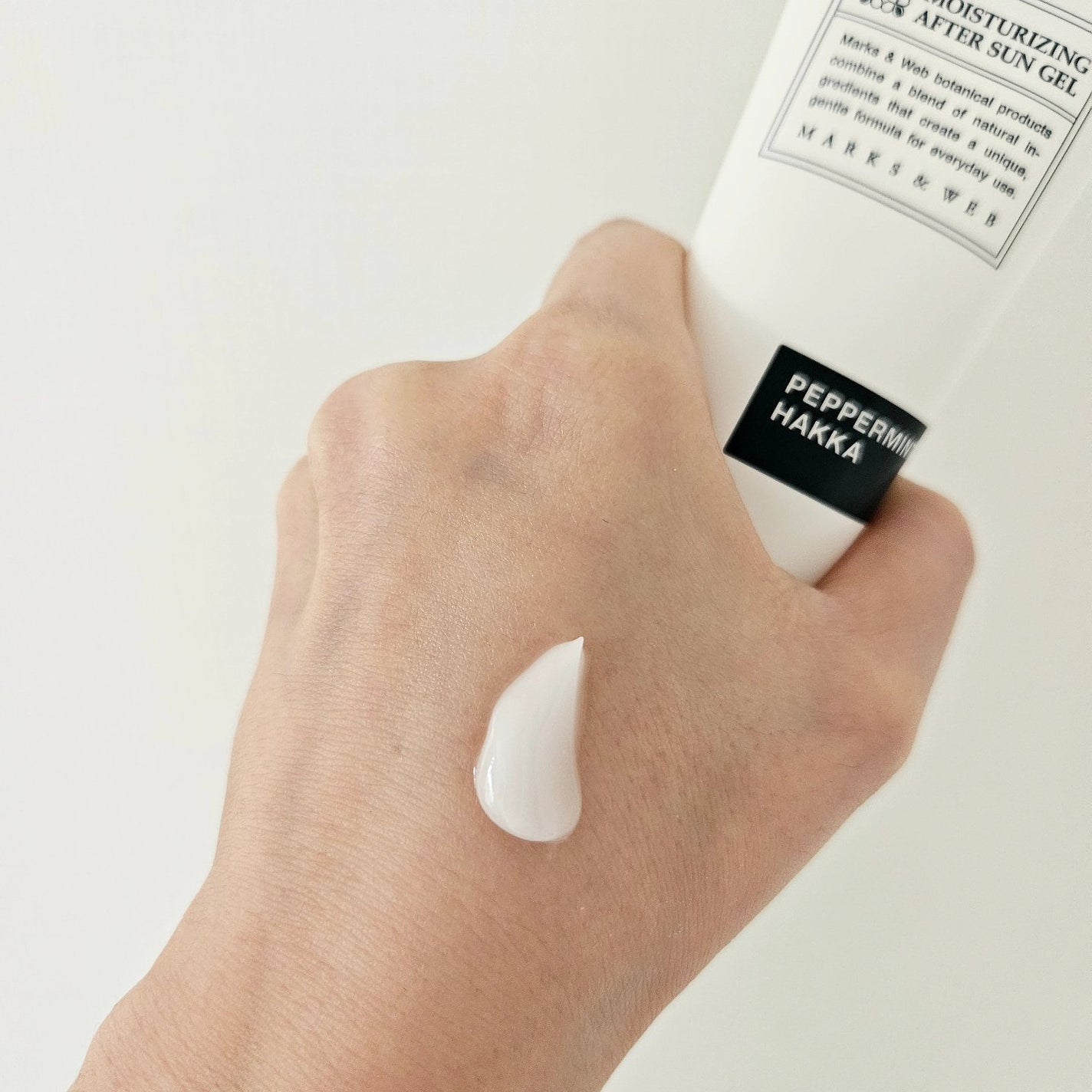 数量限定 モイスチャーライジング アフターサンジェル ペパーミント/薄荷/MARKS&WEB/ボディローションを使ったクチコミ(2枚目)