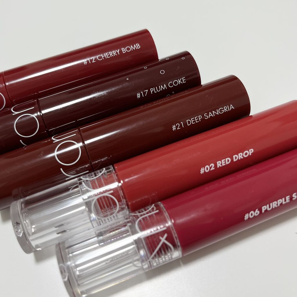 ジューシーラスティングティント/rom&nd/リップティントを使ったクチコミ（2枚目）