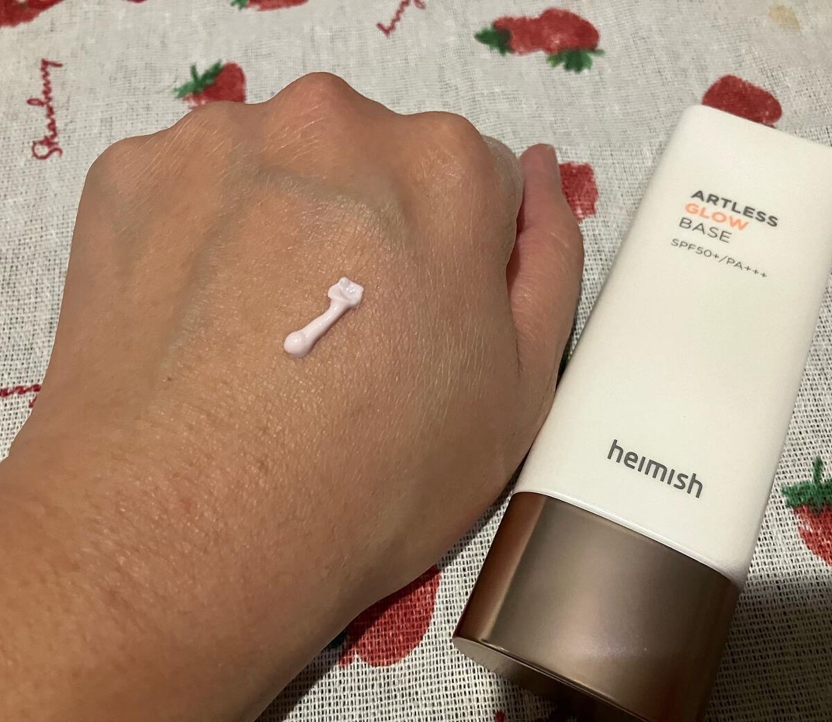 アートレスグロウベース/heimish/化粧下地を使ったクチコミ（3枚目）