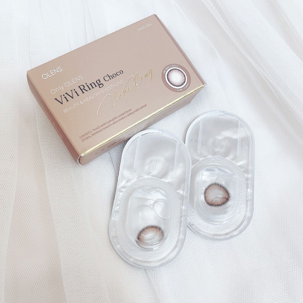 ViVi Ring 1Month チョコ/OLENS/カラーコンタクトレンズを使ったクチコミ（3枚目）