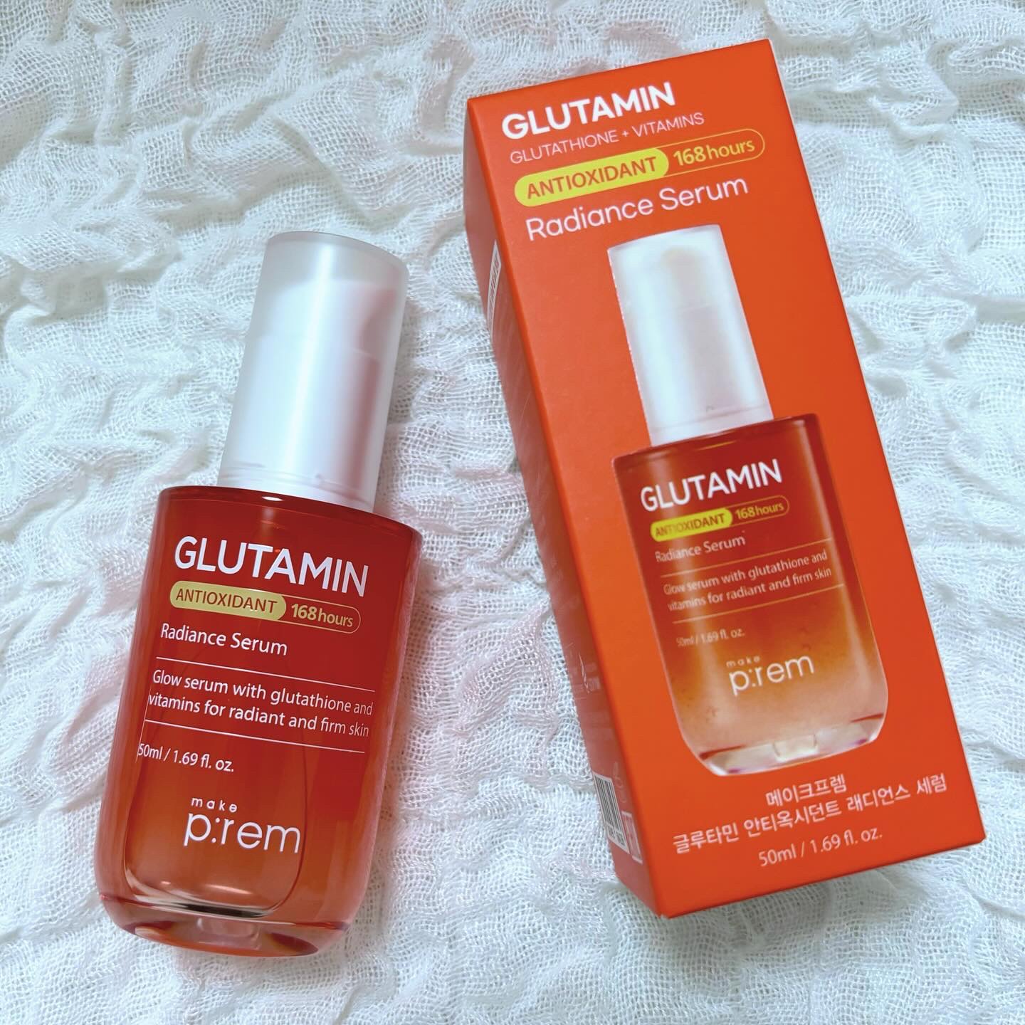 グルタミン抗酸化光彩セラム/make prem/美容液を使ったクチコミ（1枚目）