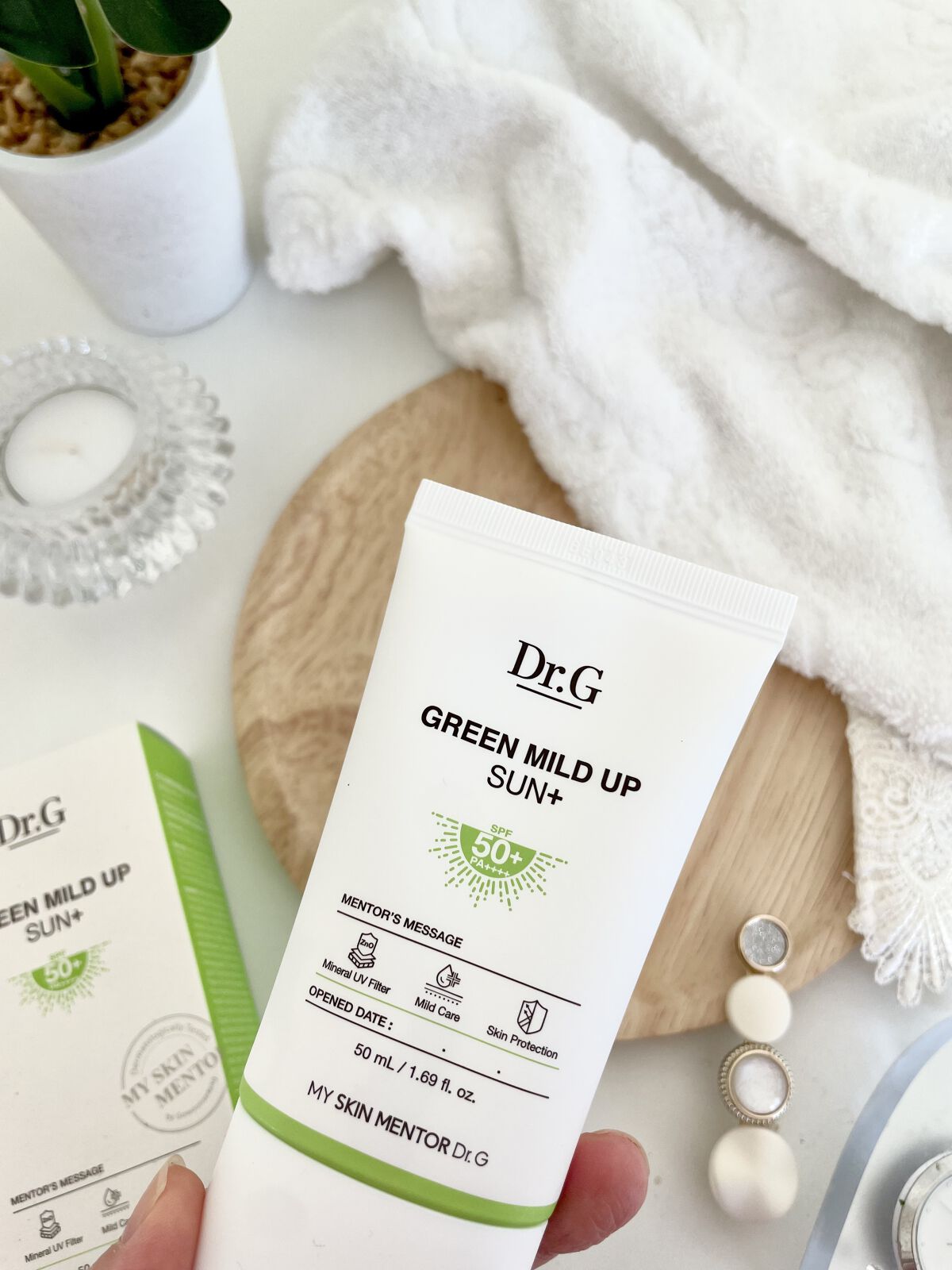 グリーンマイルドアップサンプラス/Dr.G/日焼け止めクリームを使ったクチコミ（2枚目）