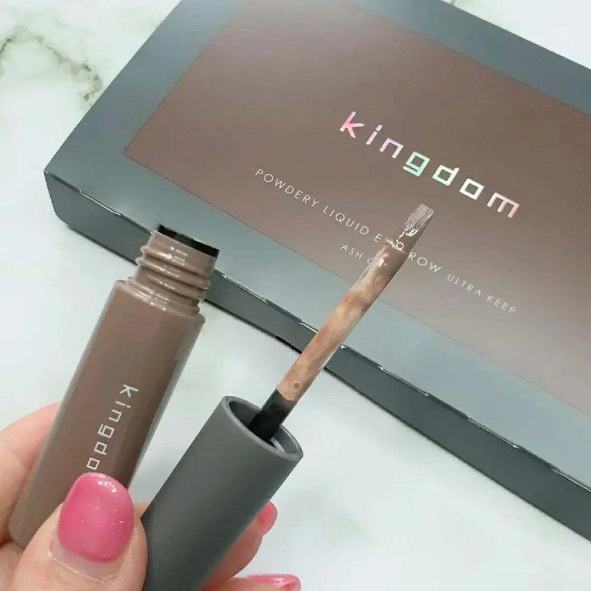 パウダリーリキッドアイブロウ ウルトラキープ		 アッシュグレー/キングダム/リキッドアイブロウを使ったクチコミ（3枚目）
