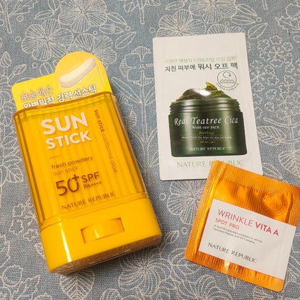 パウダリーUVアロエスティック SPF50+/PA++++/ネイチャーリパブリック/日焼け止めスティックを使ったクチコミ(1枚目)