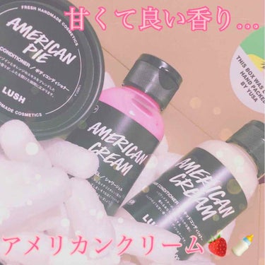 ラッシュ アメリカン・クリームのクチコミ「
LUSH アメリカンクリームシリーズ🍓🍼

アメリカンクリームコンディショナー
100g ￥.....」（1枚目）