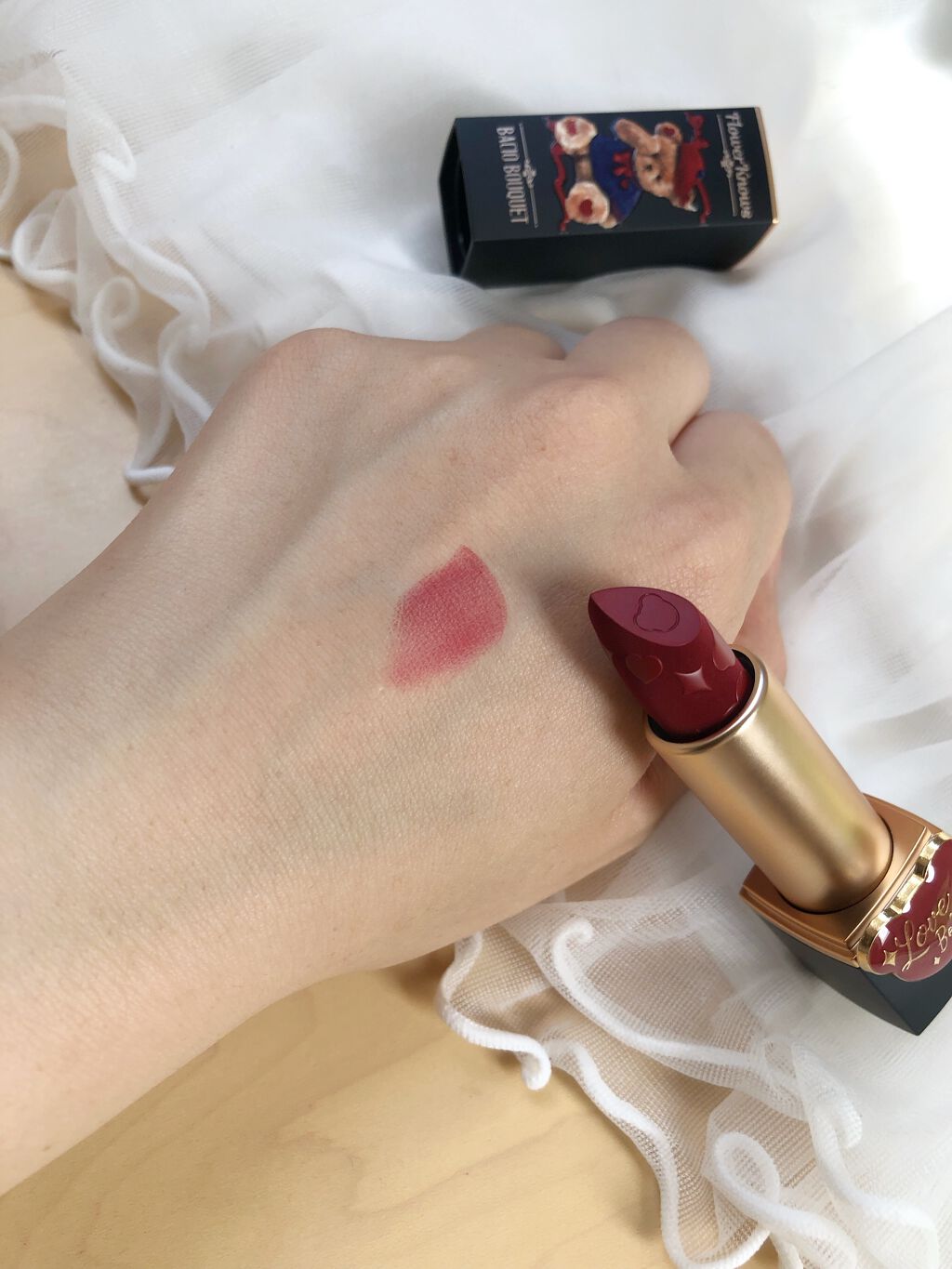 Love Bear マットリップスティック シルキーベア/FlowerKnows/口紅を使ったクチコミ（3枚目）