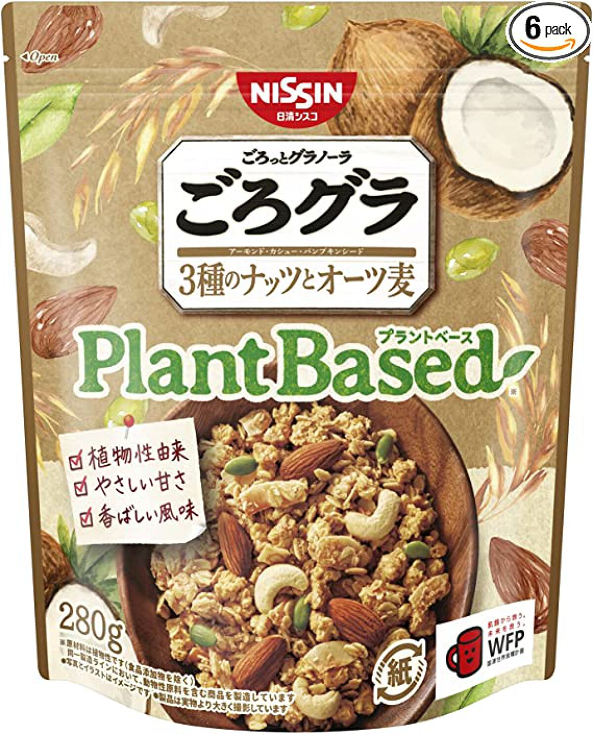 ごろグラPlant Based3種のナッツとオーツ麦 日清シスコ