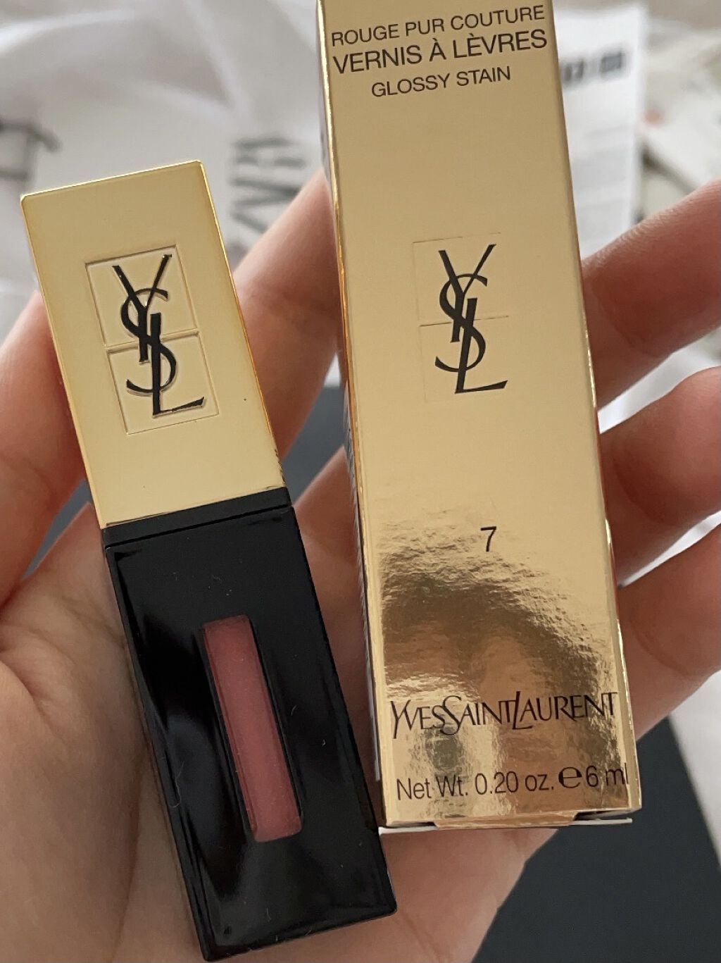 ルージュ ピュールクチュール ヴェルニ/YVES SAINT LAURENT BEAUTE/口紅を使ったクチコミ（1枚目）