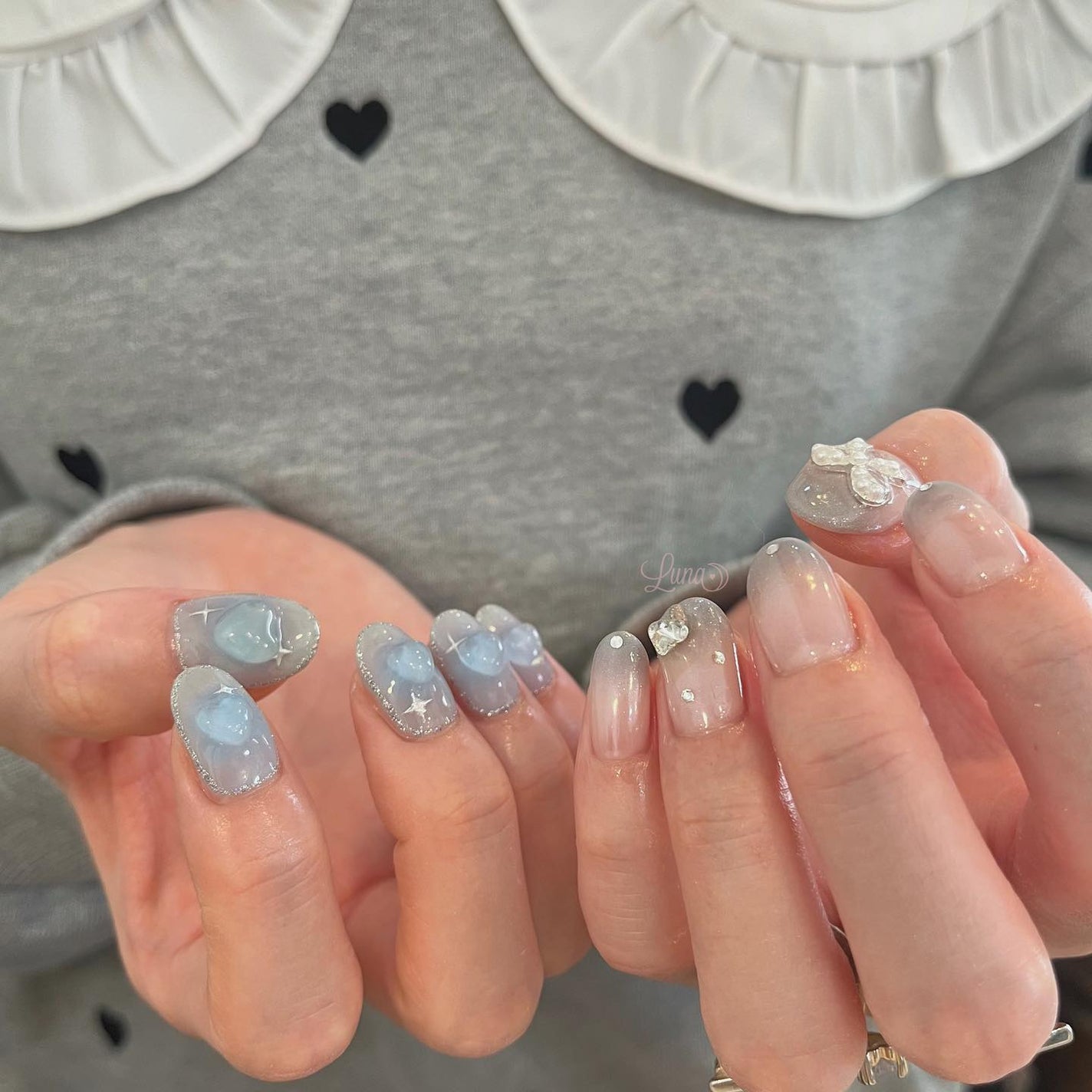 Iuna. Mizuki on LIPS 「.スペシャルプラン🧊💙#nail#nailstagram#ge..」(1枚目)