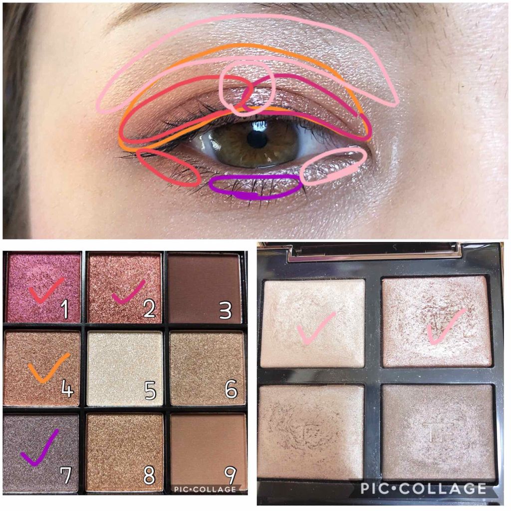 UR GLAM　BLOOMING EYE COLOR PALETTE/U R GLAM/アイシャドウパレットを使ったクチコミ（3枚目）