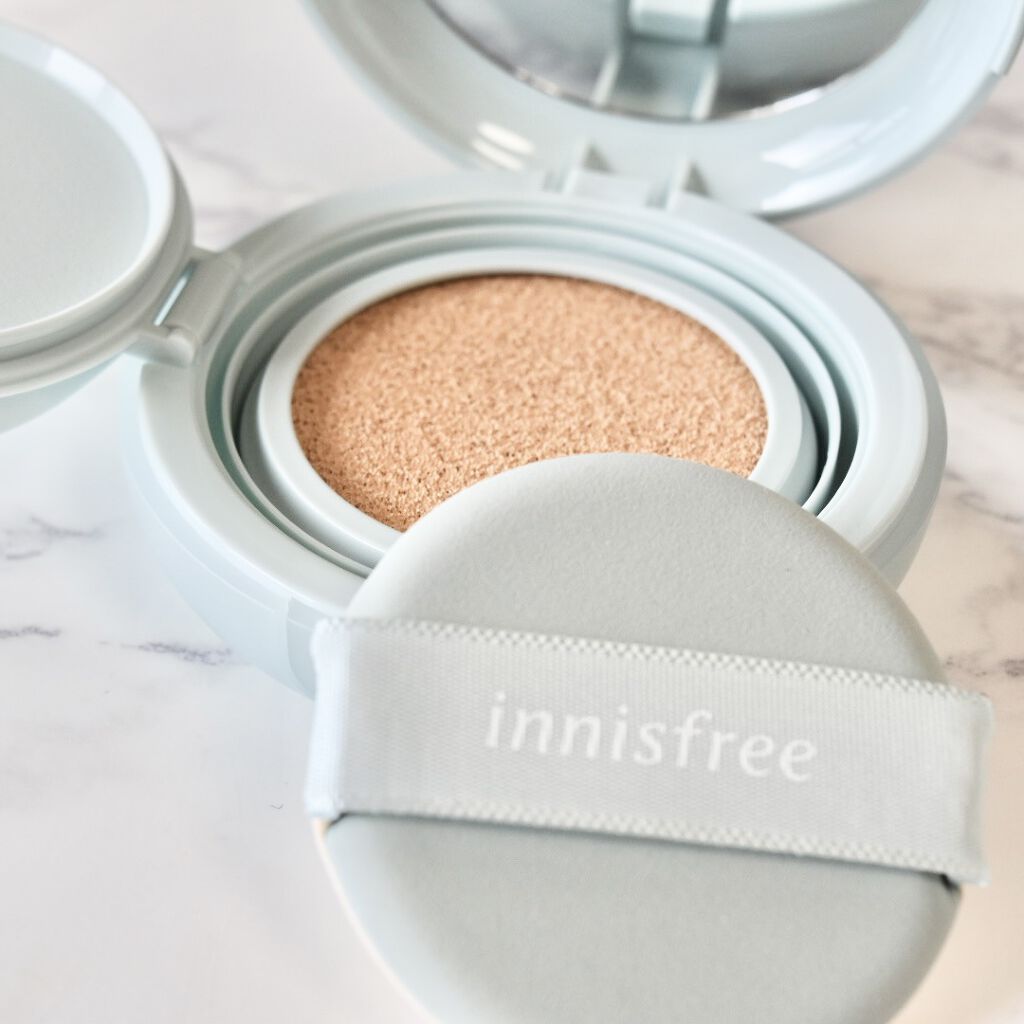 ノーセバム パウダー クッション/innisfree/クッションファンデーションを使ったクチコミ（2枚目）