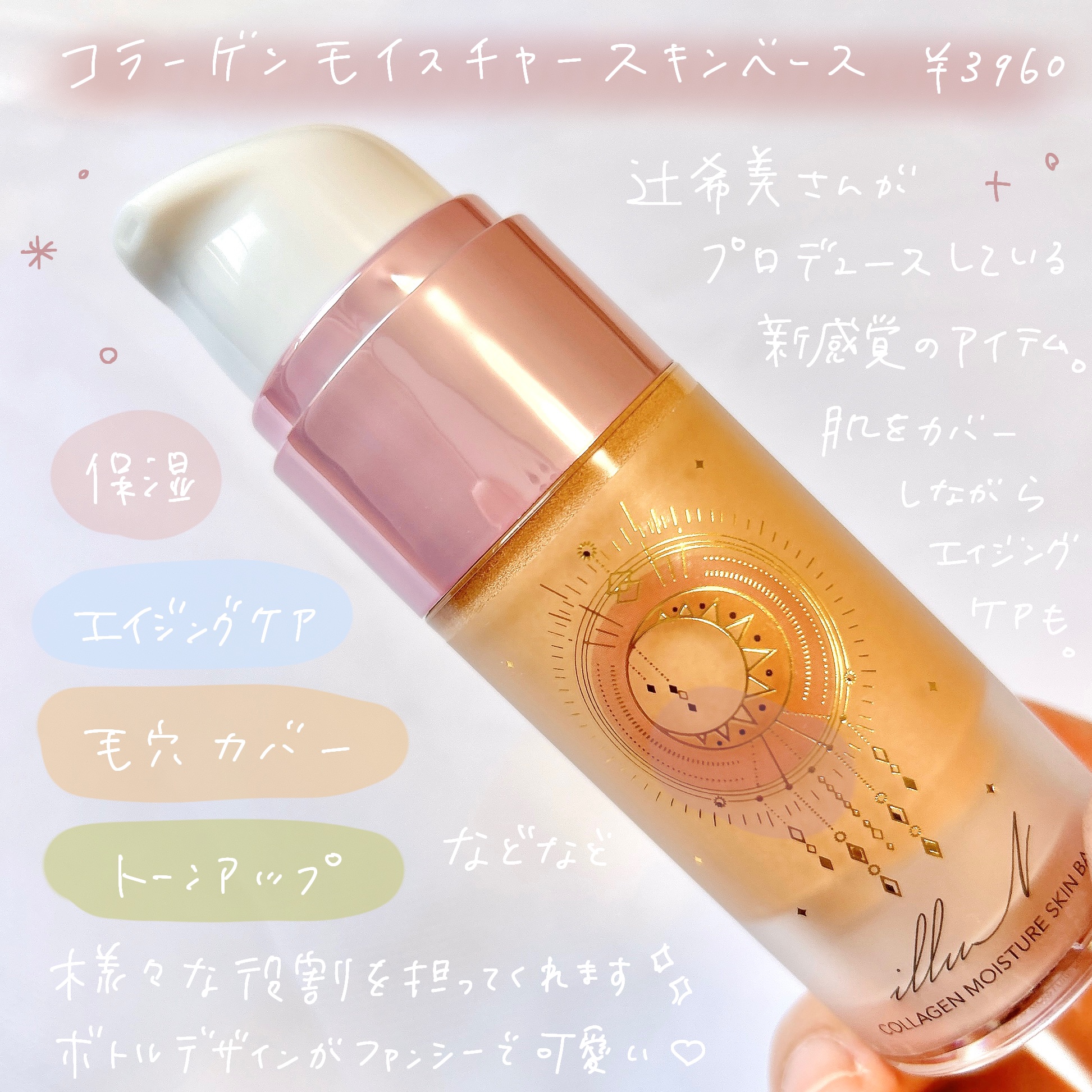 コラーゲンモイスチャースキンベース/illuN/化粧下地を使ったクチコミ（2枚目）