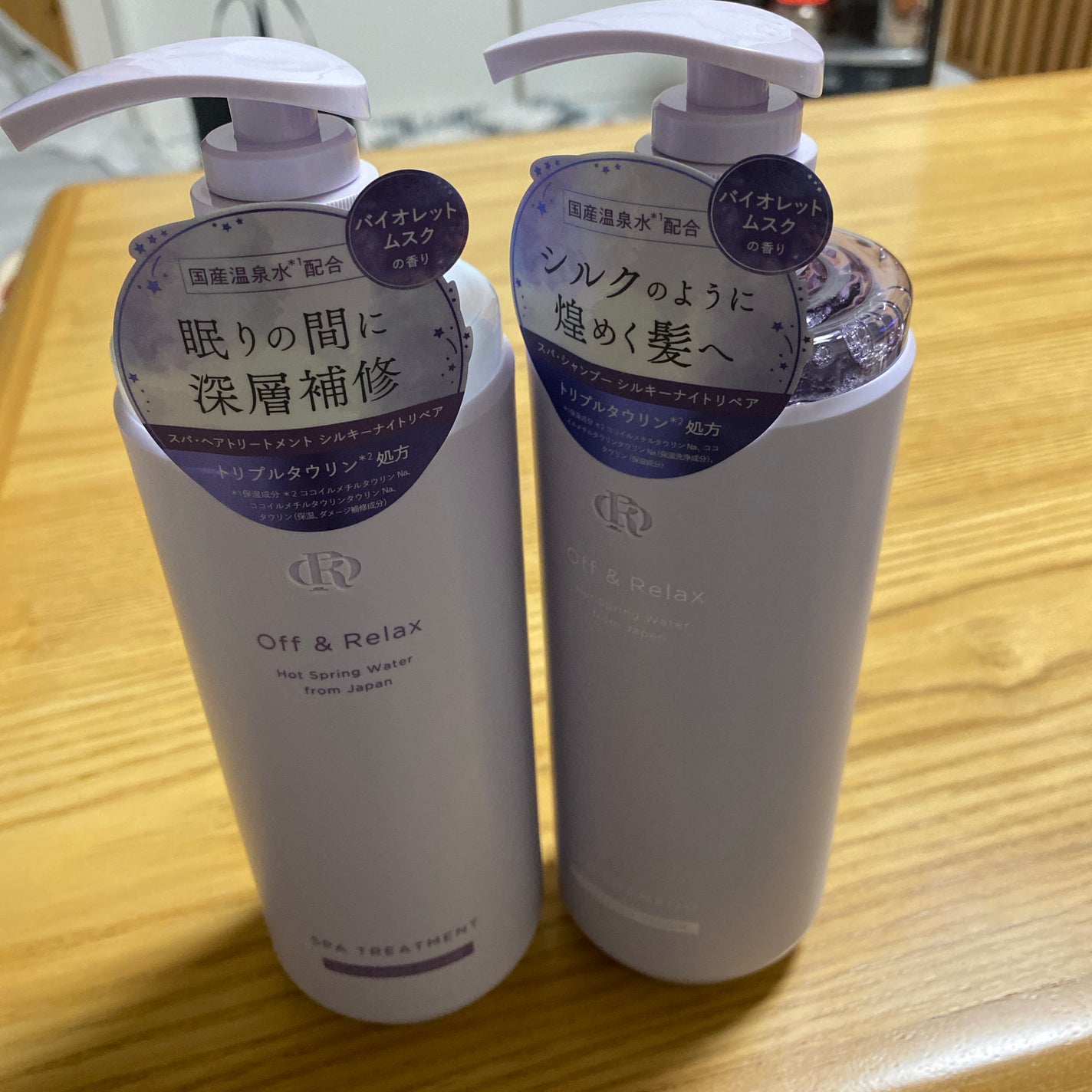 OR スパ・シャンプー/ヘアトリートメント シルキーナイトリペア/Off&Relax/市販シャンプーを使ったクチコミ(1枚目)