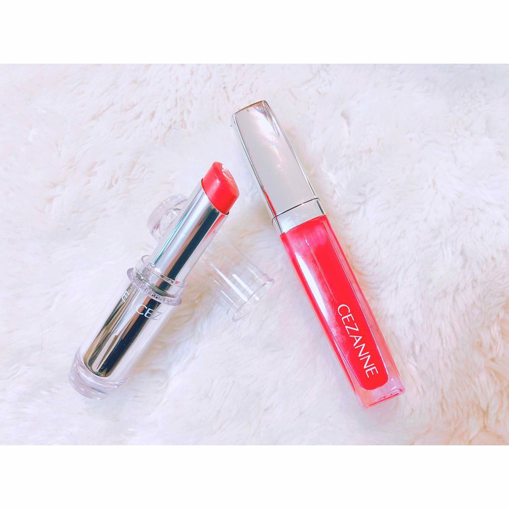 ラスティンググロスリップ/CEZANNE/口紅を使ったクチコミ（1枚目）