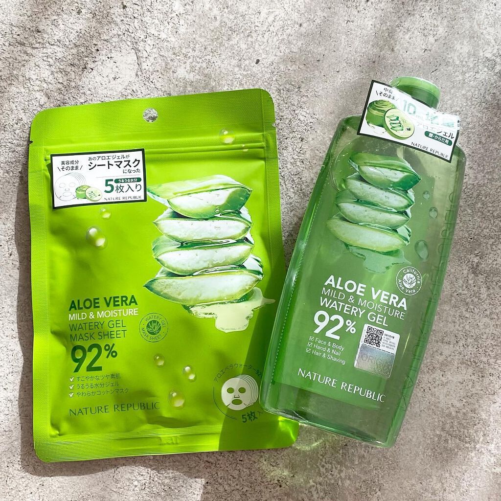 マイルド&モイスチャーアロエジェル/ネイチャーリパブリック/ボディローションを使ったクチコミ(1枚目)