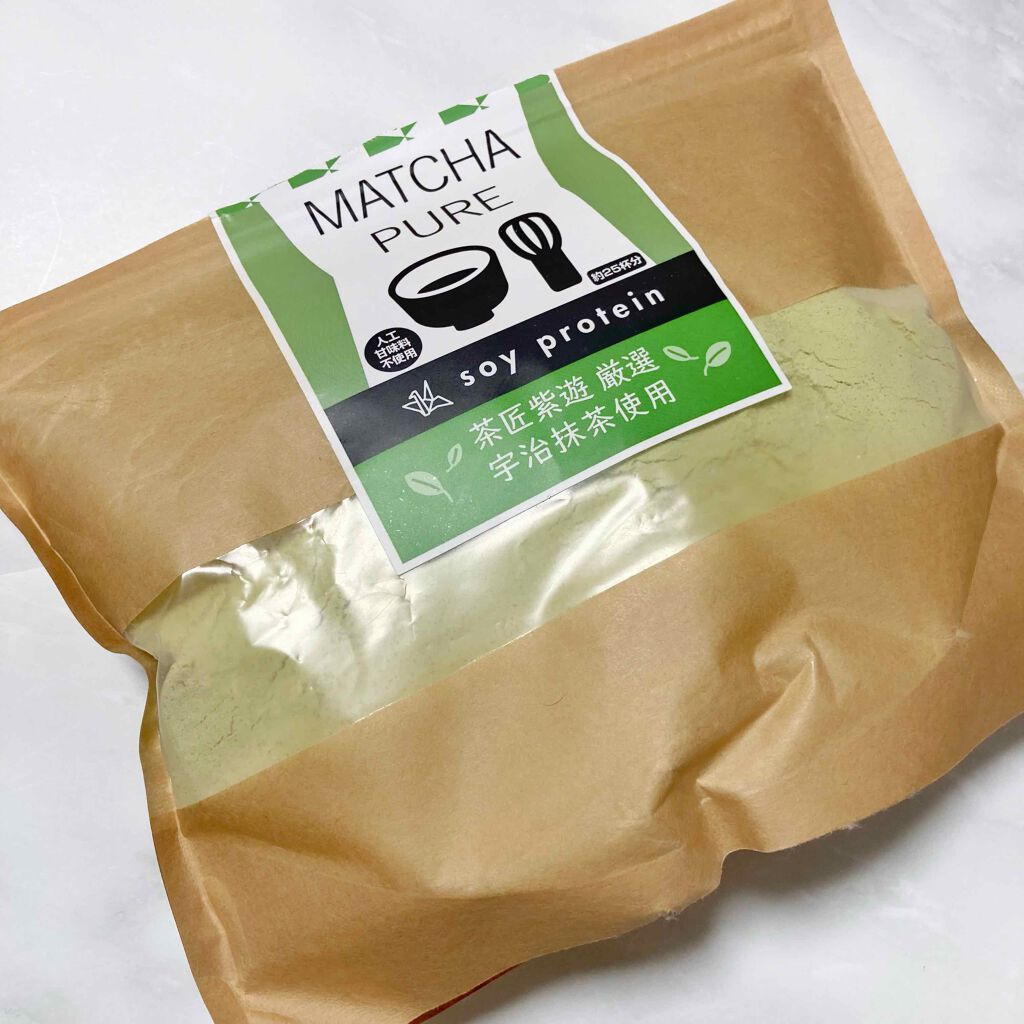 MATCHA PURE(プロテインパウダー)/ピュアパートナー/ソイプロテインを使ったクチコミ(1枚目)