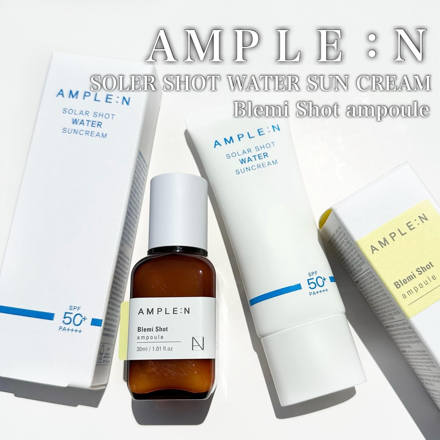 ソーラーショットウォーター日焼け止め/AMPLE:N/日焼け止めクリームを使ったクチコミ（1枚目）