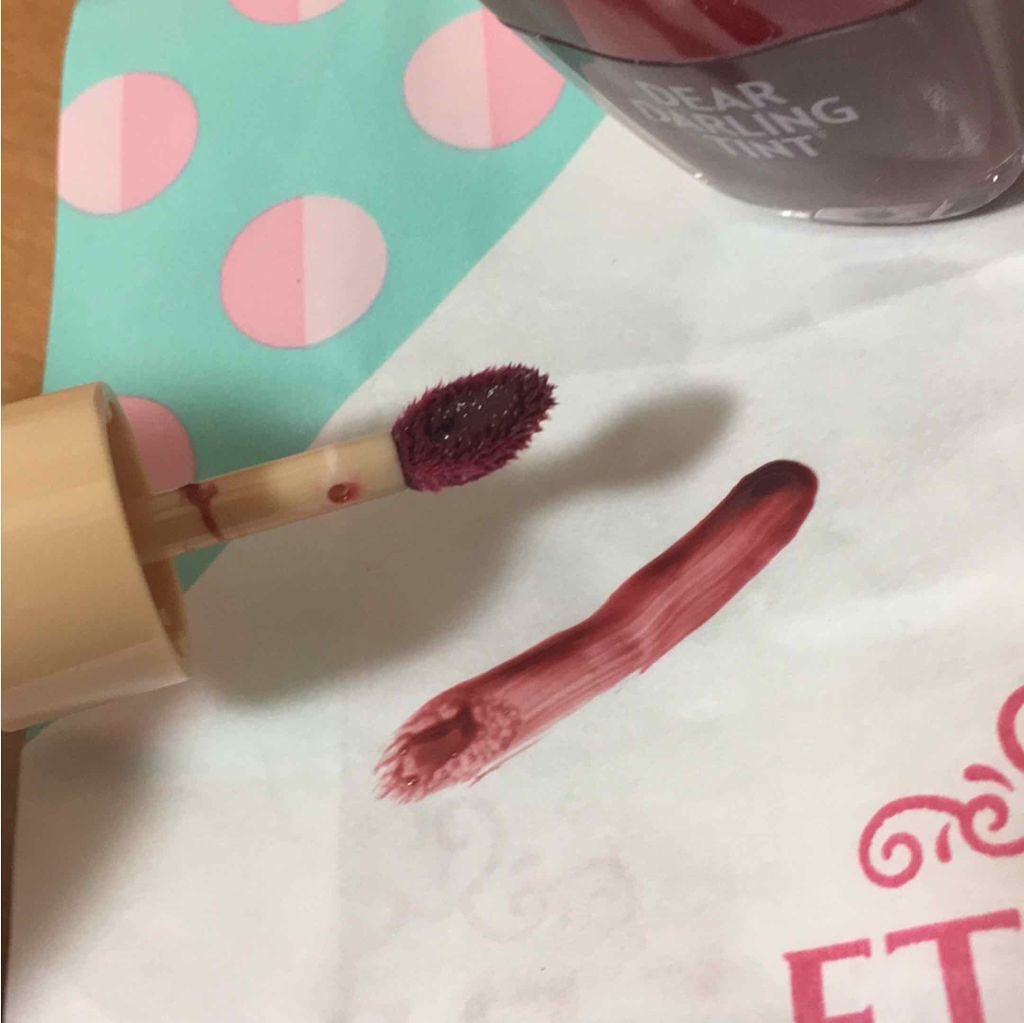 ディアダーリン ウォータージェルティント (アイスティント)/ETUDE/口紅を使ったクチコミ(3枚目)