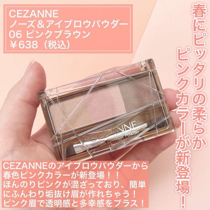 ノーズ&アイブロウパウダー/CEZANNE/パウダーアイブロウを使ったクチコミ(2枚目)