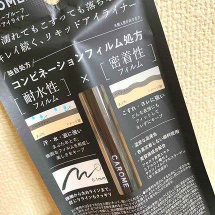 ウォータープルーフ リキッドアイライナー/CAROME./リキッドアイライナーを使ったクチコミ(2枚目)