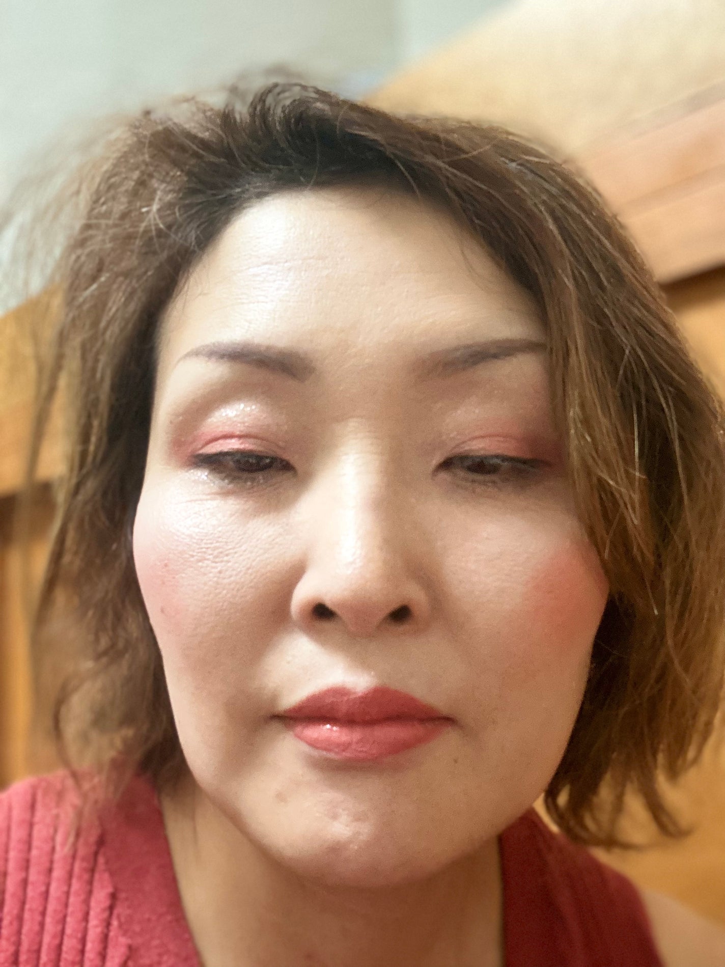 ブライトアップチークN/media/パウダーチークを使ったクチコミ(2枚目)