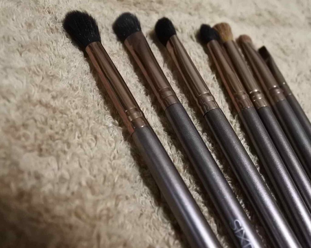SIXPLUS コーヒー色アイメイクブラシ7本セット/SIXPLUS/メイクブラシを使ったクチコミ（1枚目）