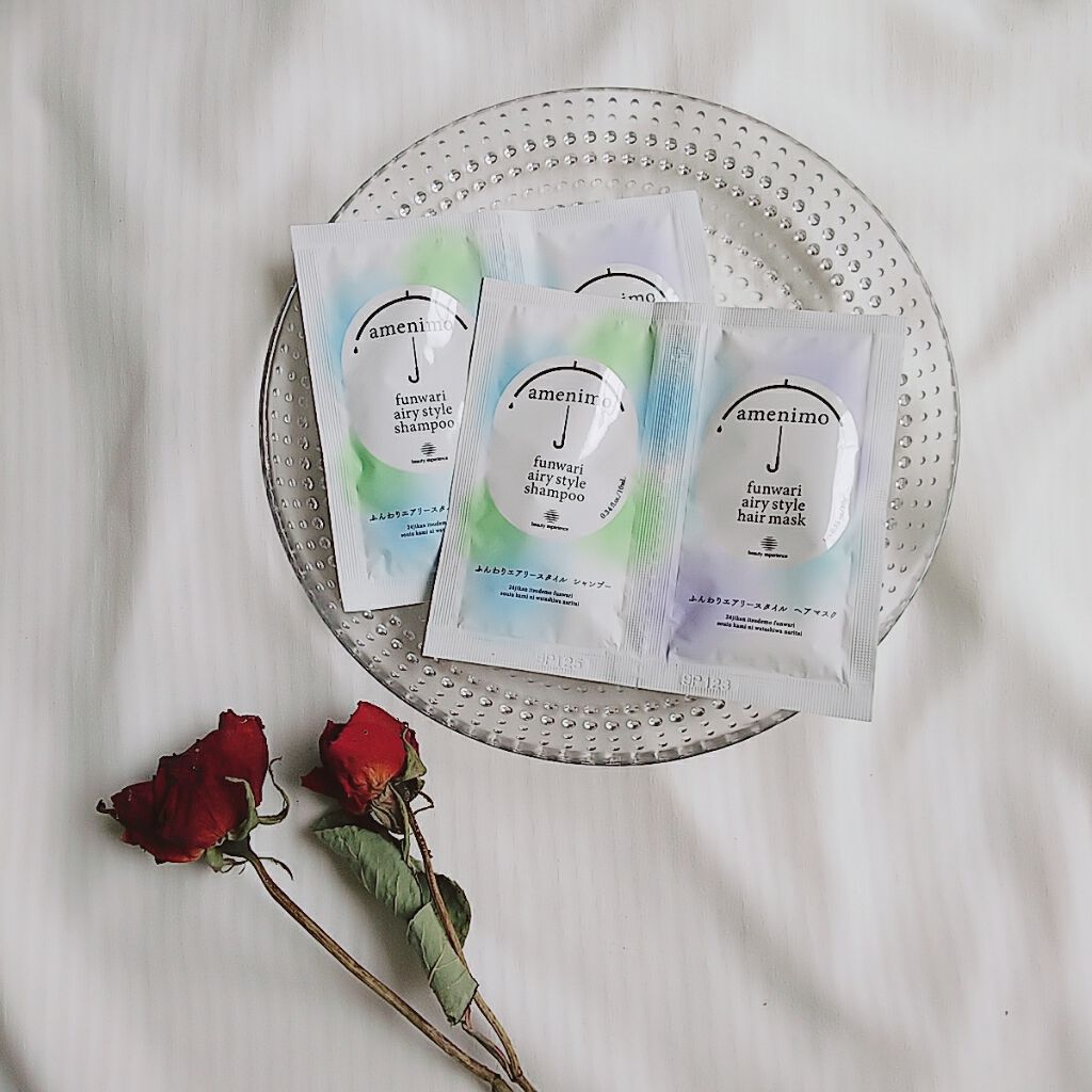 ふんわりエアリースタイル シャンプー&ヘアマスク 1dayお試し/amenimo(アメニモ)/トライアルキットを使ったクチコミ(1枚目)