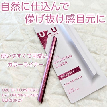 EYE OPENING LINER BURGUNDY/UZU BY FLOWFUSHI/リキッドアイライナーを使ったクチコミ（1枚目）