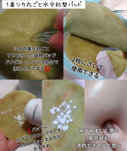 1番 シカ丸ごと水分整肌パッド/numbuzin/トナーパッドを使ったクチコミ(4枚目)