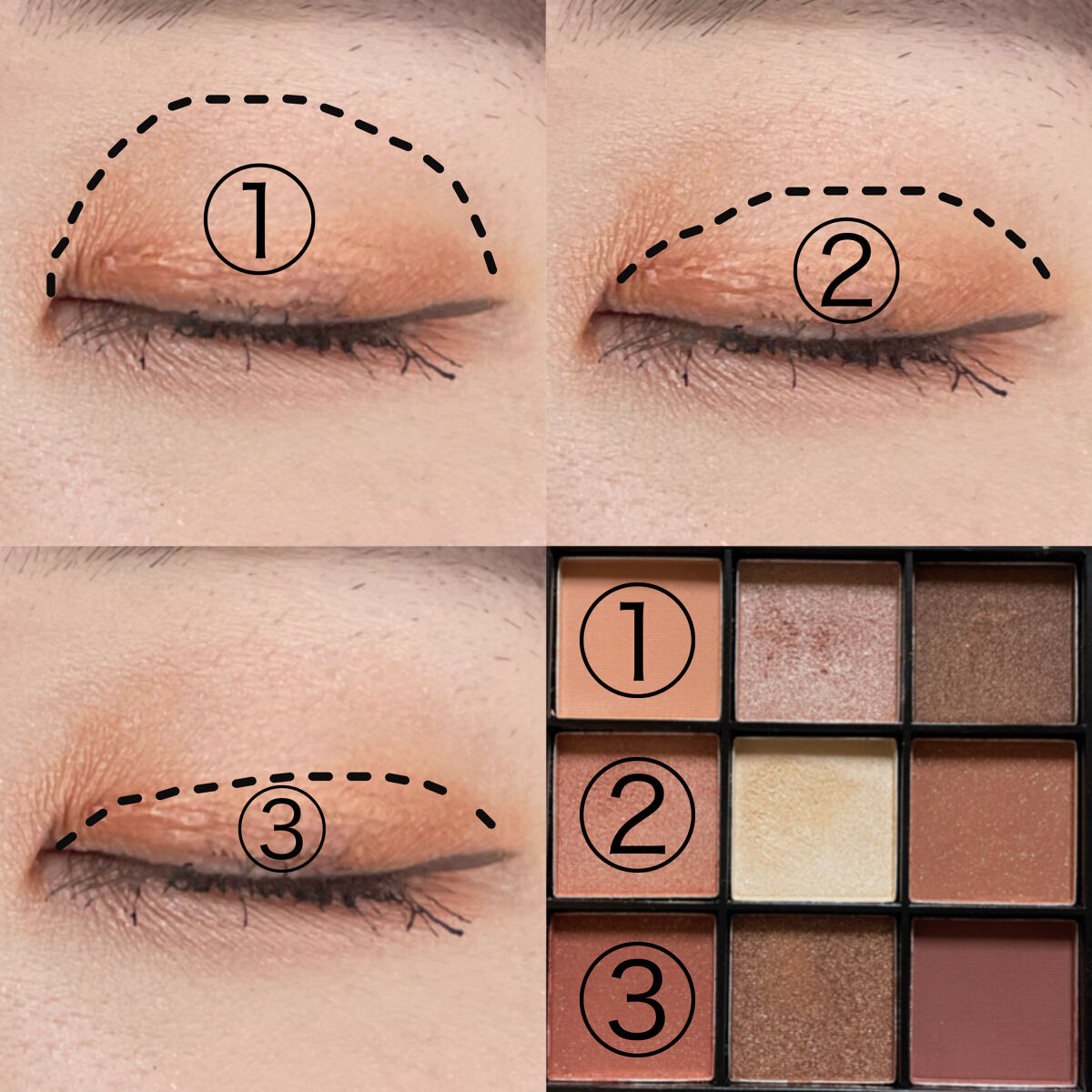 UR GLAM　BLOOMING EYE COLOR PALETTE/U R GLAM/アイシャドウパレットを使ったクチコミ（3枚目）