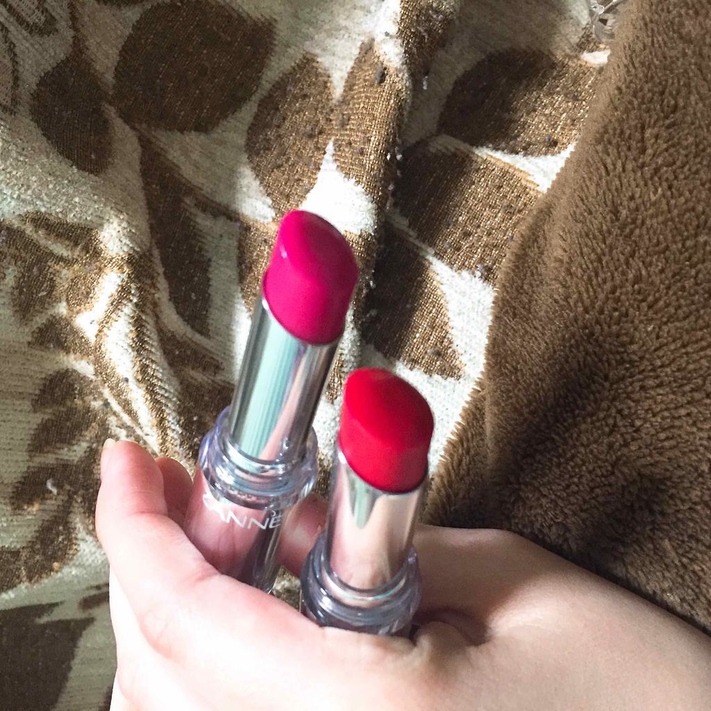 ラスティンググロスリップ/CEZANNE/口紅を使ったクチコミ（2枚目）