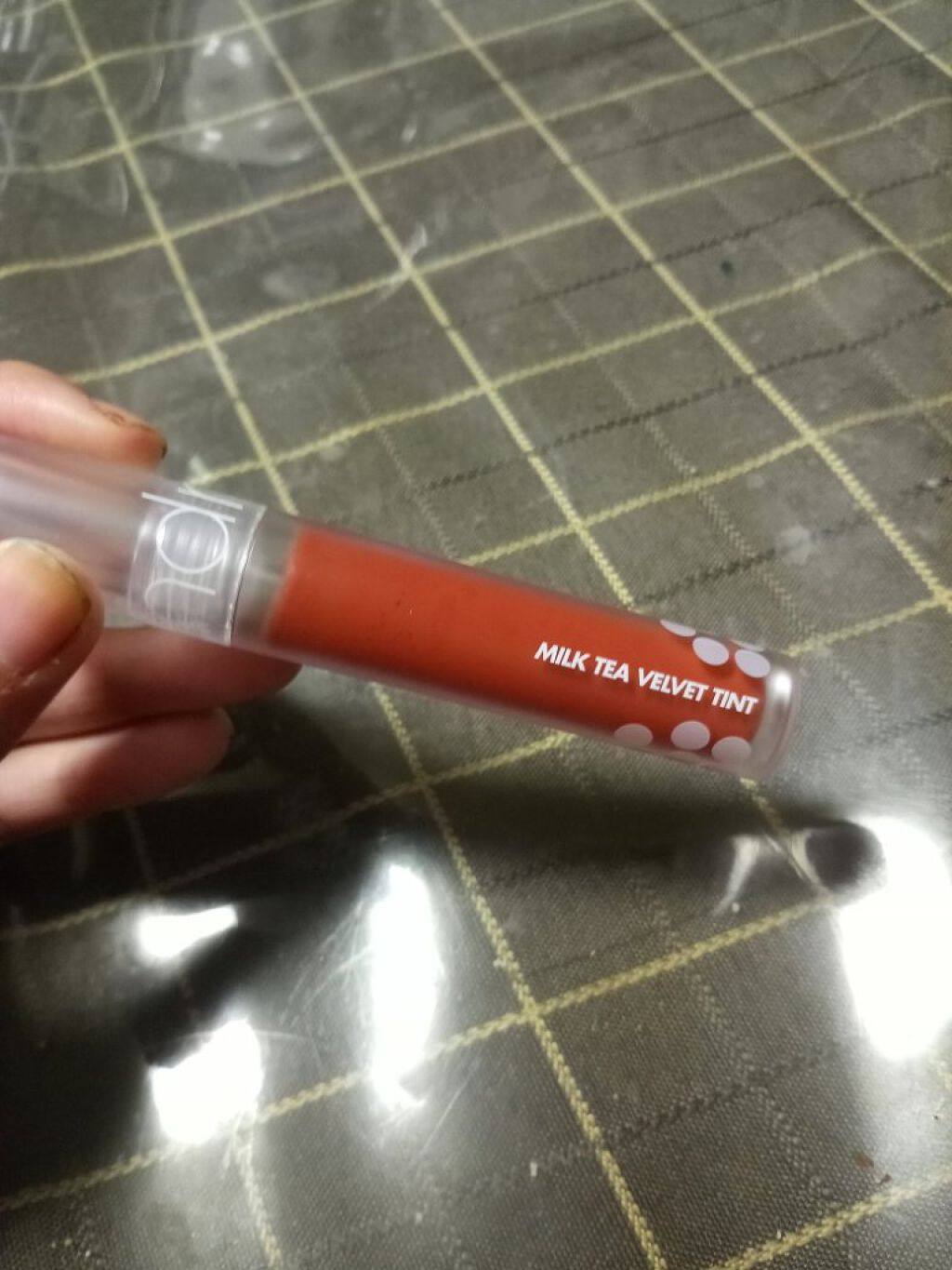 ミルクティーベルベットティント 04 キャラメルティー/rom&nd/リップティントを使ったクチコミ（1枚目）