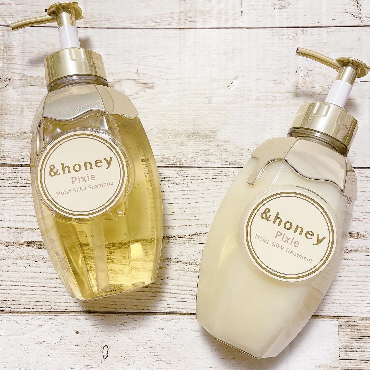 アンドハニー ピクシー モイストシルキー シャンプー1.0/ヘアトリートメント2.0/&honey/市販シャンプーを使ったクチコミ（1枚目）