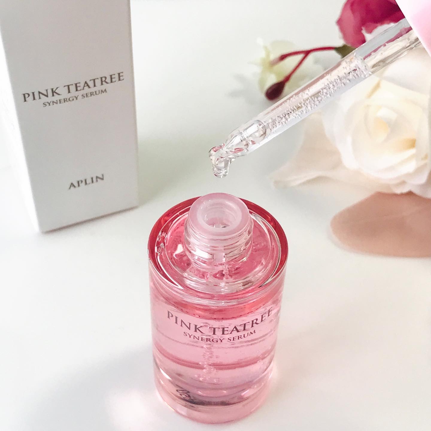 ピンクティーツリーシナジーセラム/APLIN/美容液を使ったクチコミ（3枚目）