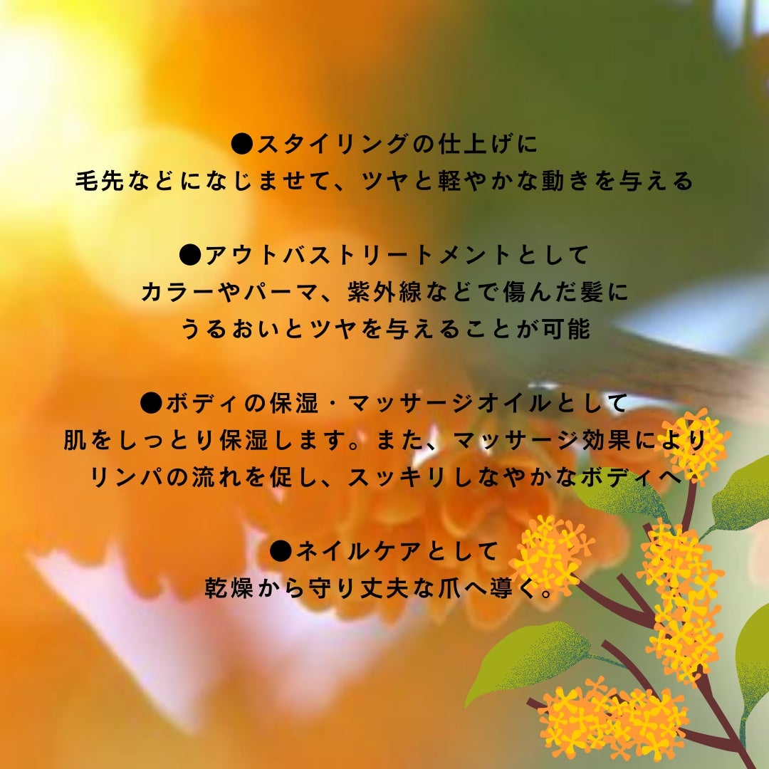 ユーフォリア・キンモクセイ マルチオイル/BIBIDAY/ヘアオイルを使ったクチコミ(4枚目)