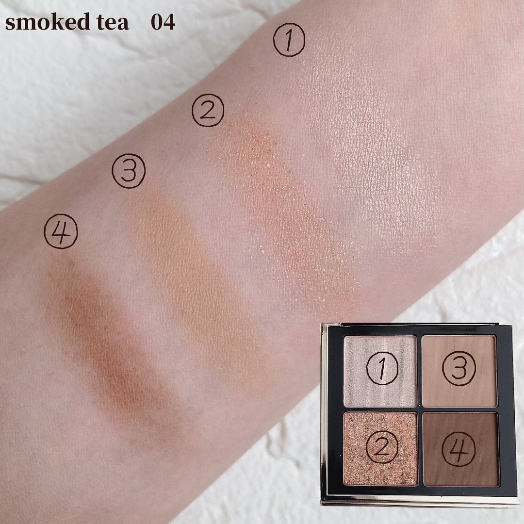 4色アイシャドウパレット/MOKA Japan cosmetics/アイシャドウパレットを使ったクチコミ(5枚目)
